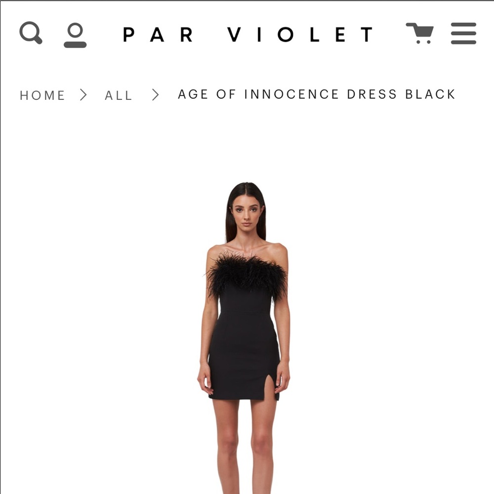 Black mini dress with fur. Bought for new years plans that were cancelled.
